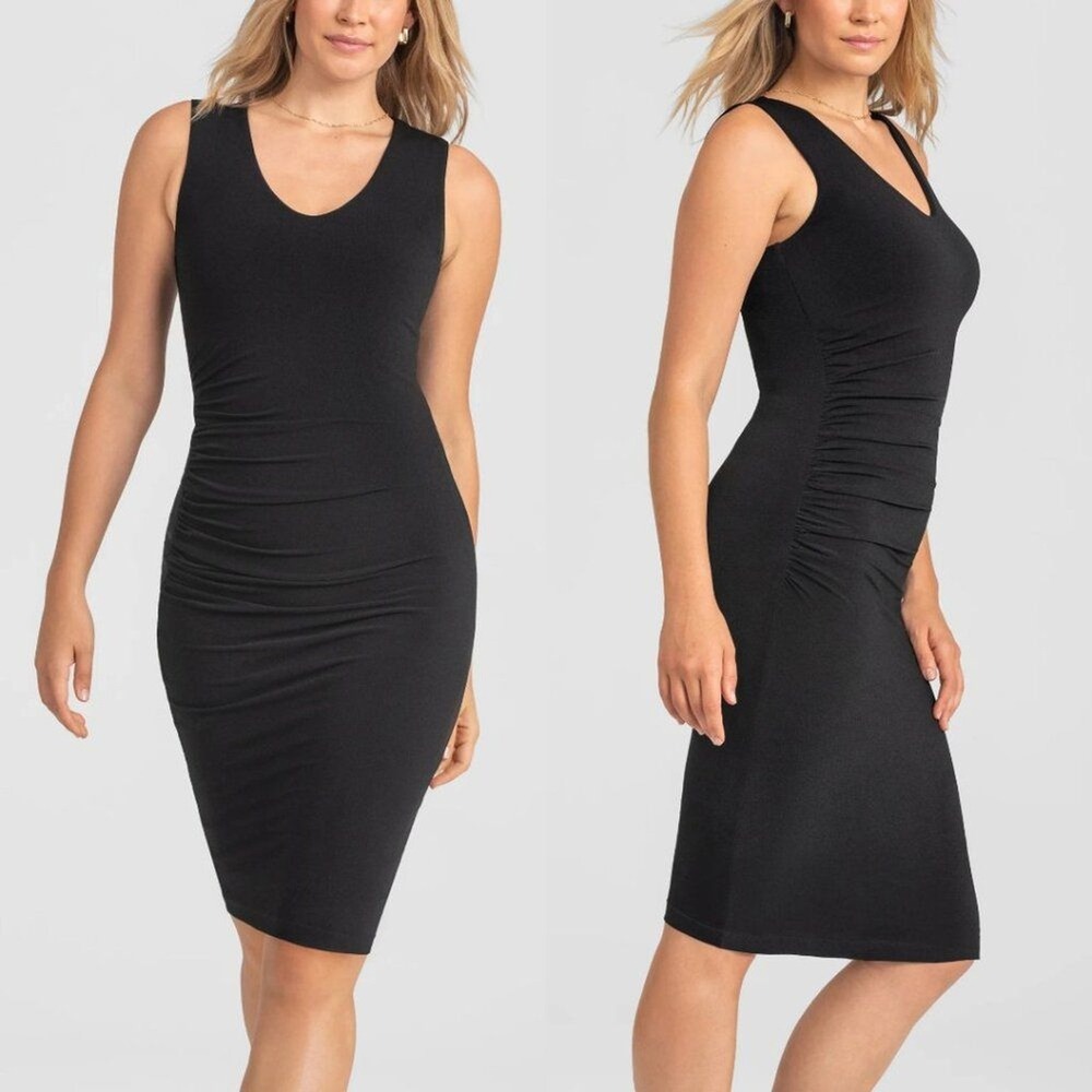 NEW Honeylove Black InnerPower Sleeveless Dress Shapewear Womens Small